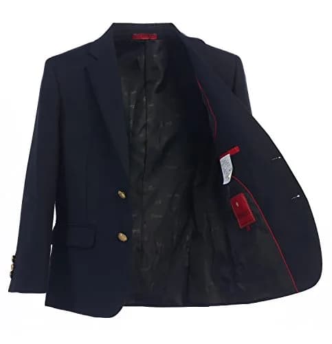 Gioberti Boys Formal Blazer Jacket, Fully Lined, Navy, Size 10 | Classic Single-Breasted Design thumbnail 3