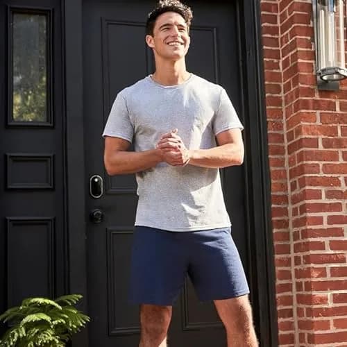 Hanes Men's Jersey Cotton Pocket Workout Shorts, Black, Medium (7.5" Inseam) | Soft & Breathable for Daily Wear thumbnail 3
