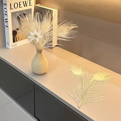 Shekyeon Natural Dyeing Peacock Feathers 25-30cm (10-12 Inch) Pack of 10 | Off-White Wedding & Craft Decor thumbnail 4