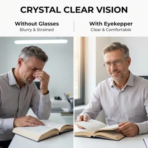 Eyekepper Round Reading Glasses 0.50 Diopter (38mm Lens Width) | Clear Vision for Presbyopia thumbnail 3