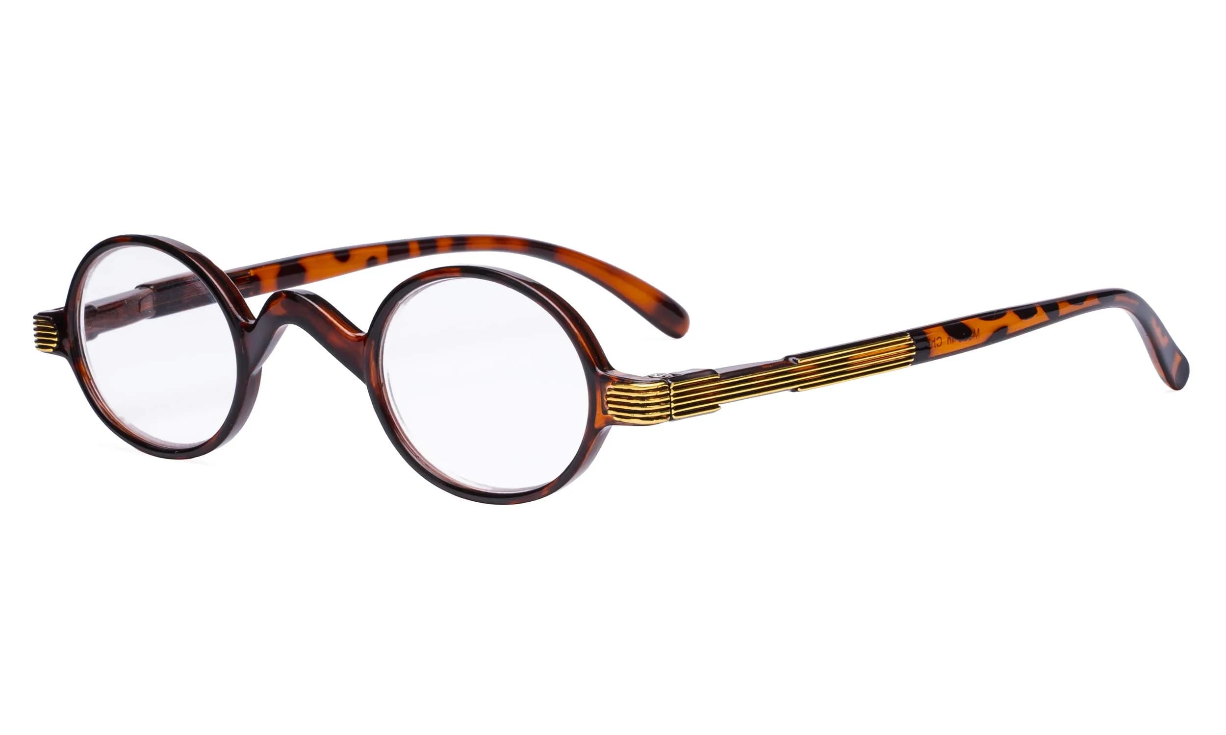 Eyekepper 1.75 Diopter Round Reading Glasses for Men & Women, Tortoise Frame | Spring Hinges, Scratch-Resistant Lenses — Tortoise-round