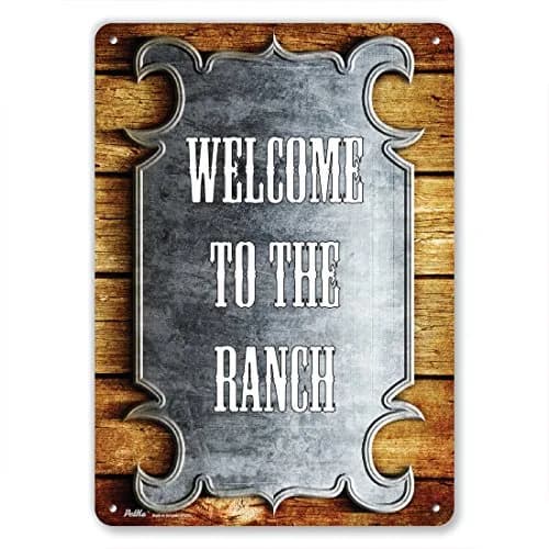 SmartSign Welcome to the Ranch Aluminum Sign 10x14 | Rustic Metal & Wood Decor thumbnail 1