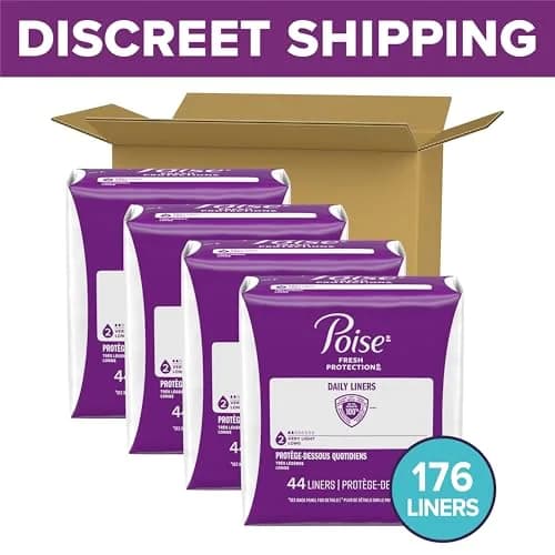 Poise Daily Liners Incontinence Panty Liners Long 176 ct | Ultra-Absorbent, Odor Control, Thin & Stay in Place thumbnail 2