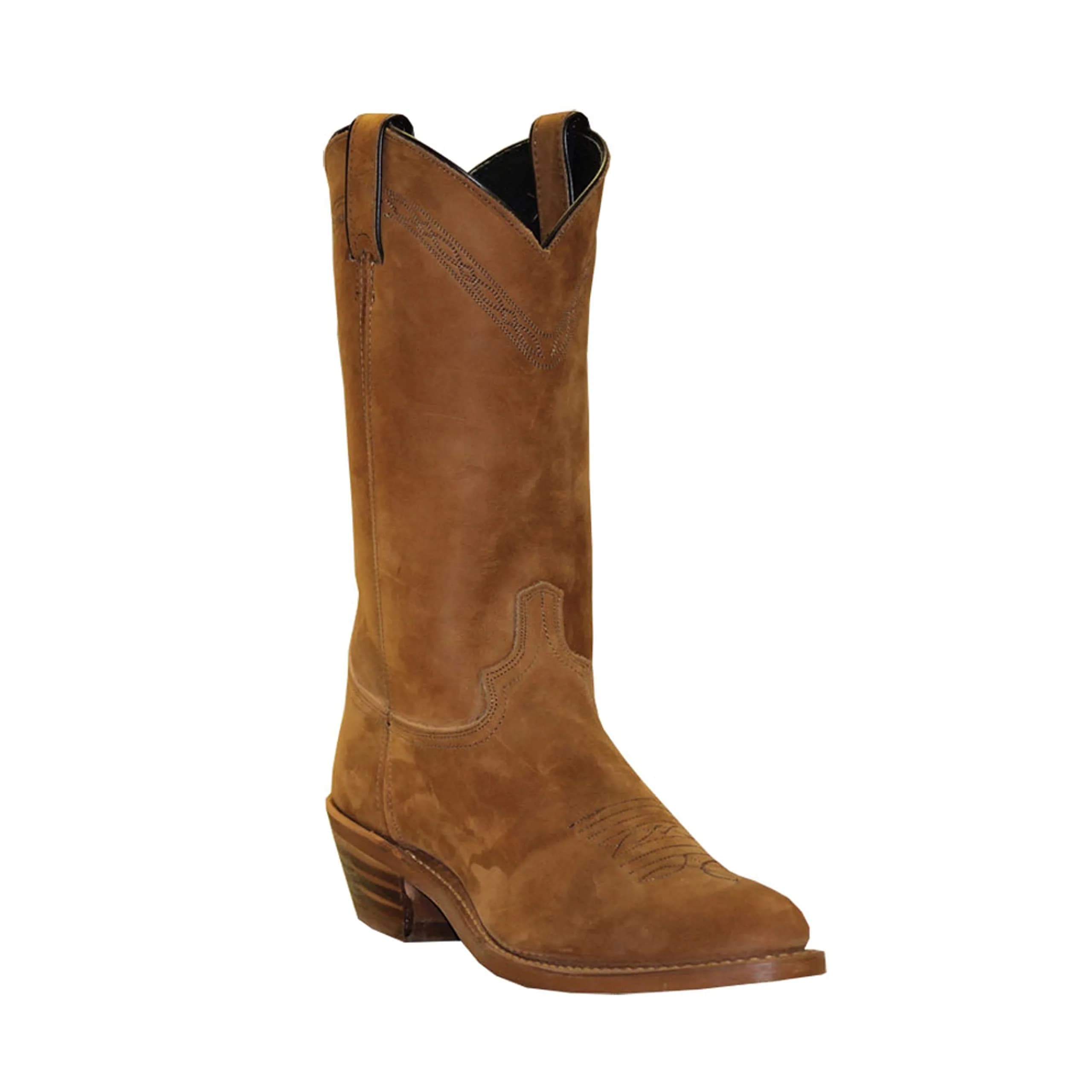 Abilene Men's Pull On Western Boot Medium Toe Brown 11 Wide | Genuine Cowhide Leather, Non-Slip Rubber Outsole