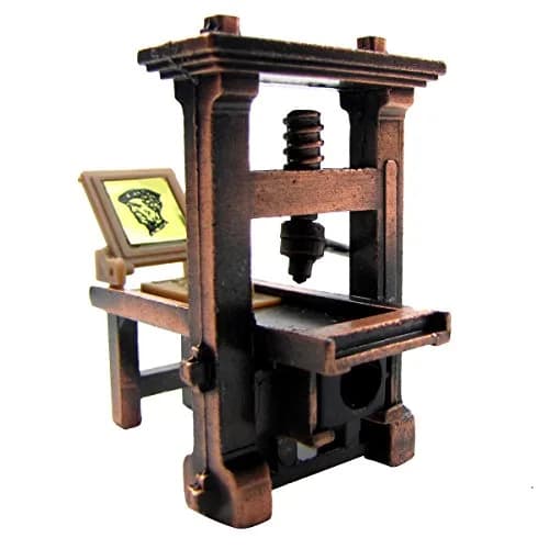 TG,LLC 1:48 Scale Metal Printing Press Die Cast Diorama Accessory Desk Pencil Sharpener | Vintage Collectible with Hidden Sharpener thumbnail 7