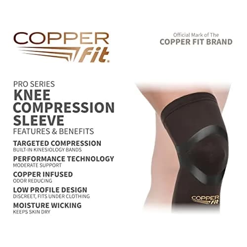 Copper Fit Pro Series Compression Knee Sleeve XX-Large | Knee Support for Pain Relief thumbnail 2