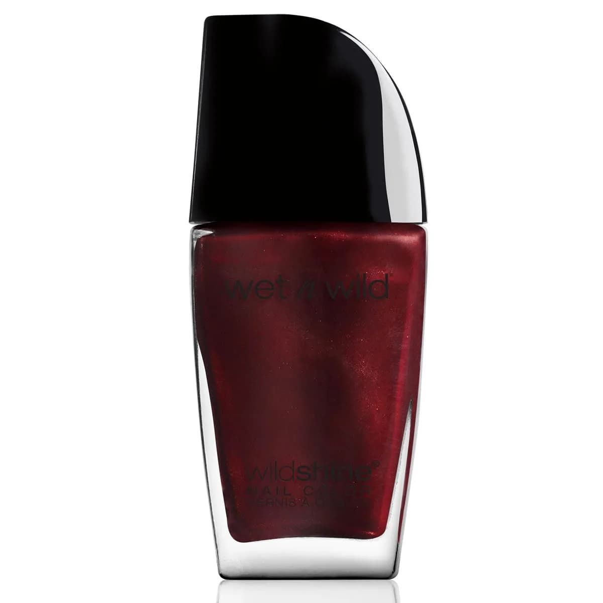 wet n wild Wild Shine Nail Polish | Red Burgundy Frost | 0.41 Fl Oz (12ml) | High-Shine, Long-Wear - main product image