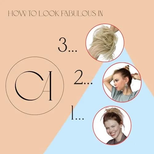 CAISHA Synthetic Donut Hair Piece Updo Platinum Blonde G11E | Heat-Resistant Synthetic Fiber thumbnail 4
