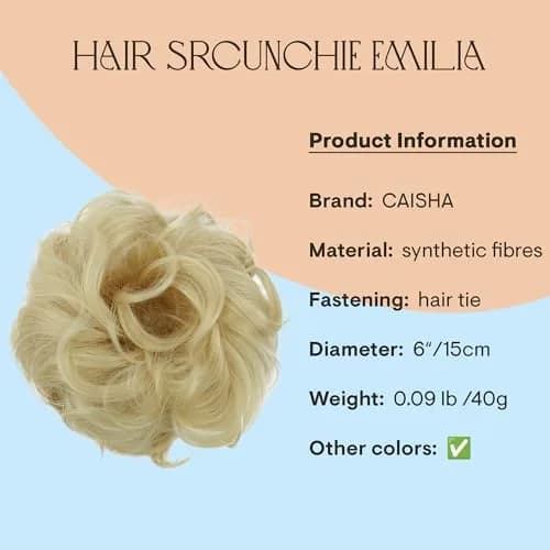 CAISHA Synthetic Donut Hair Piece Updo Platinum Blonde G11E | Heat-Resistant Synthetic Fiber thumbnail 2