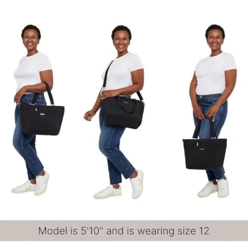 Baggallini Avenue Tote 12x18 Laptop Tote Bag for Women | Lightweight Work Travel Carry On Bag thumbnail 2