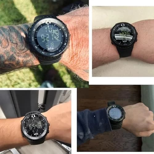 PALADA Men's Digital Sports Watch Waterproof Tactical Watch with LED Backlight (Black) | 50mm Case, Shock Resistant thumbnail 3
