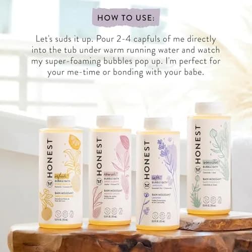 The Honest Company Bubble Bath, Tear-Free, Citrus Vanilla Refresh, 12 fl oz | Gentle for Baby & Family, Naturally Derived thumbnail 6