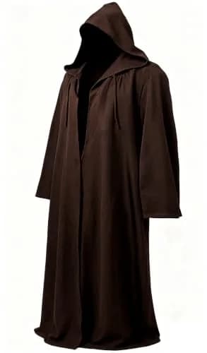 GOLDSTITCH Men Hooded Robe Cloak Knight Costume | Halloween Cosplay Outfit (in US sizes) thumbnail 3