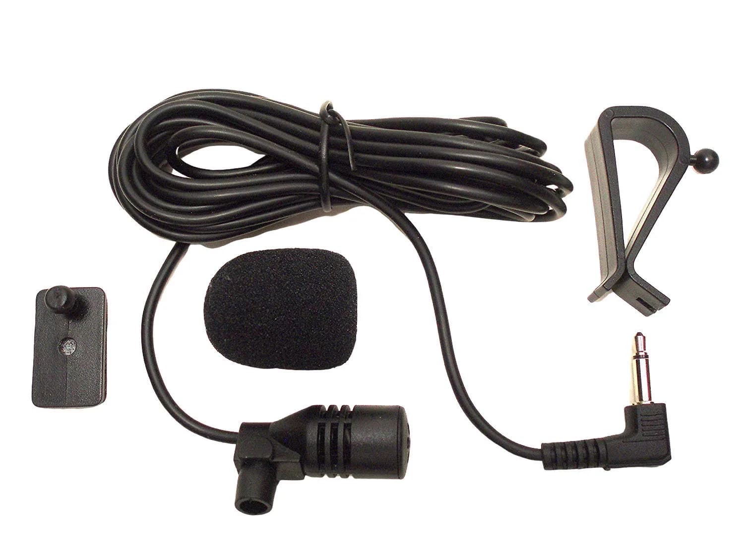 FingerLakes Microphone Assembly for Car Head Units | Omni-Directional 3.5mm Mic with 3M Cord & Dash Mount - main product image
