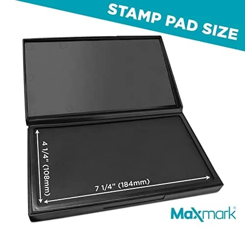 MaxMark Large Black Stamp Pad 4.25" x 7.25" | Premium Felt for Thousands of Crisp Impressions thumbnail 3