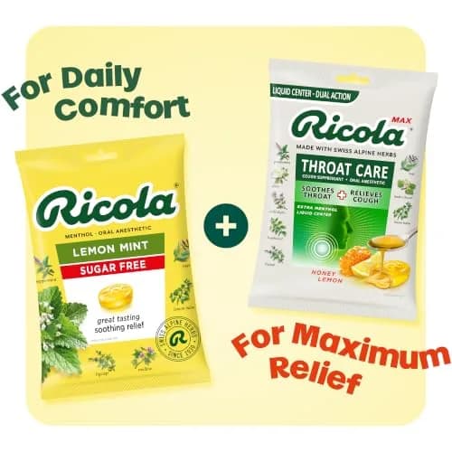 Ricola Sugar Free Lemon Mint Throat Drops 45 Count | Swiss Herbal Soothing Lozenges for Dry Throat thumbnail 6