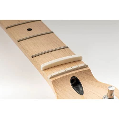 Musiclily Bone Nut 43mm Slotted Curved Bottom for Electric Guitar | Real Bone, 2 pcs thumbnail 6