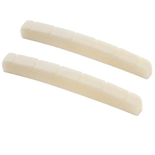 Musiclily Bone Nut 43mm Slotted Curved Bottom for Electric Guitar | Real Bone, 2 pcs thumbnail 3