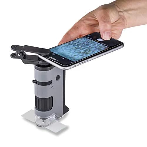 Carson MicroFlip 100x-250x LED & UV Pocket Microscope Set of 4 | STEM Handheld Microscope with Smartphone Adapter Clip thumbnail 7