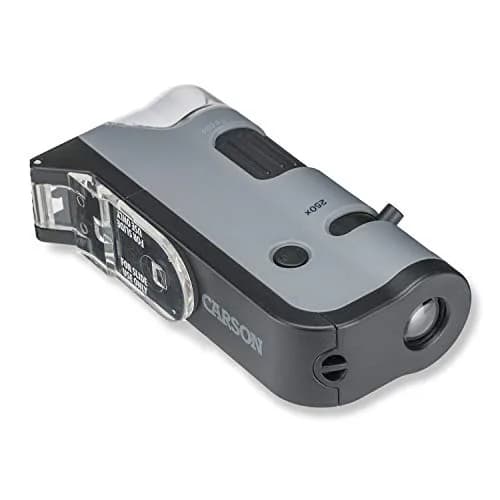 Carson MicroFlip 100x-250x LED & UV Pocket Microscope Set of 4 | STEM Handheld Microscope with Smartphone Adapter Clip thumbnail 8
