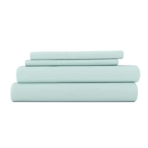 Linen Market Twin Bed Sheets Aqua | Deep Pocket Microfiber for Cooler Sleep thumbnail 1