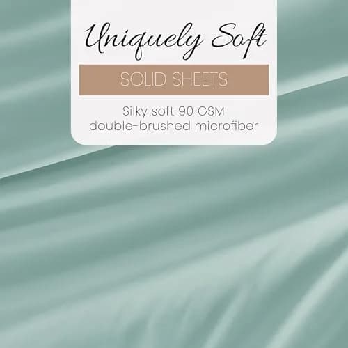 Linen Market Twin Bed Sheets Aqua | Deep Pocket Microfiber for Cooler Sleep thumbnail 6