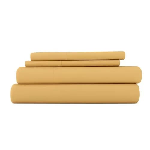 Linen Market California King Bed Sheets Gold | Deep Pocket Microfiber 4-Piece Set thumbnail 1