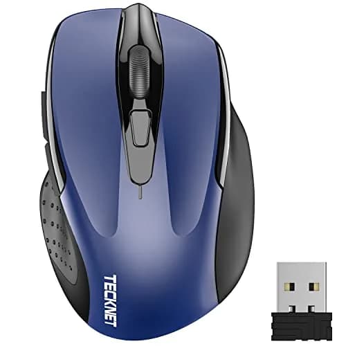 TECKNET Wireless Mouse, Ergonomic Computer Mouse, 2600 DPI, Blue | 2.4GHz Wireless, 24-Month Battery thumbnail 1