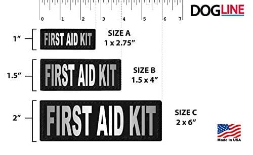 Dogline First Aid Kit Removable Patches, Small/Medium | Set of 2 Reflective Velcro Patches for Pet Harnesses thumbnail 3