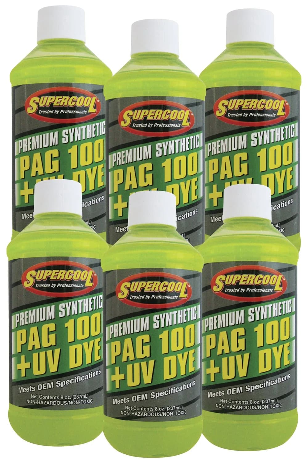 TSI Supercool P100-8D PAG Oil 100 Viscosity with U/V Dye 8oz | High Performance Synthetic PAG Oil for R134a Systems — 8oz
