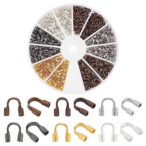 PH PandaHall 540pcs Brass Wire Guardians 4mm | Jewelry Wire Protectors for Beading & Jewelry Making thumbnail 1