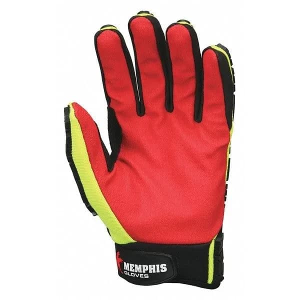 MCR Safety Predator Textured PU Coated Synthetic Leather Palm Gloves, Lime, Medium (1 Pair) | ANSI Cut Level A2 thumbnail 3