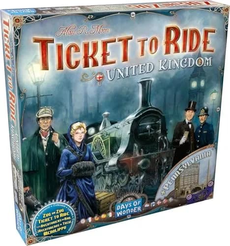 Days of Wonder Ticket to Ride United Kingdom + Pennsylvania Board Game Expansion | Strategy Family Game for Kids & Adults thumbnail 1