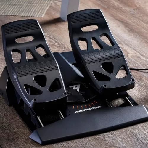 Thrustmaster TFRP Flight Rudder Pedals with S.M.A.R.T. Rail System, USB & RJ12, Black | Precision Flight Sim Controls for PC, PS5, Xbox thumbnail 4