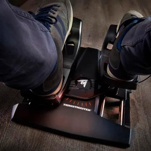 Thrustmaster TFRP Flight Rudder Pedals with S.M.A.R.T. Rail System, USB & RJ12, Black | Precision Flight Sim Controls for PC, PS5, Xbox thumbnail 2