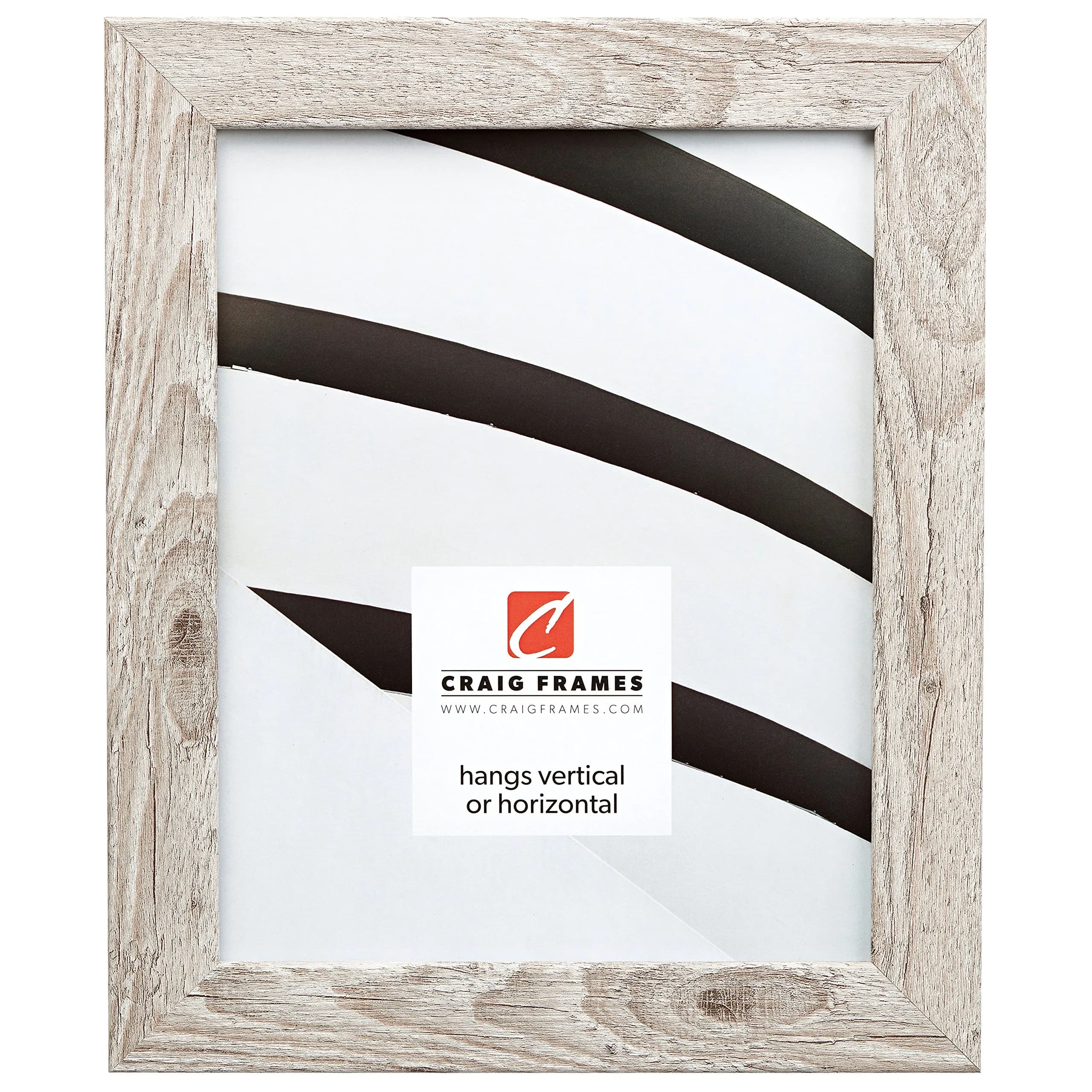 Craig Frames 12x16 inch White Faux Barnwood Picture Frame | Modern Wall Decor for Art and Photos — 26690 Restoration White / 5 x 7