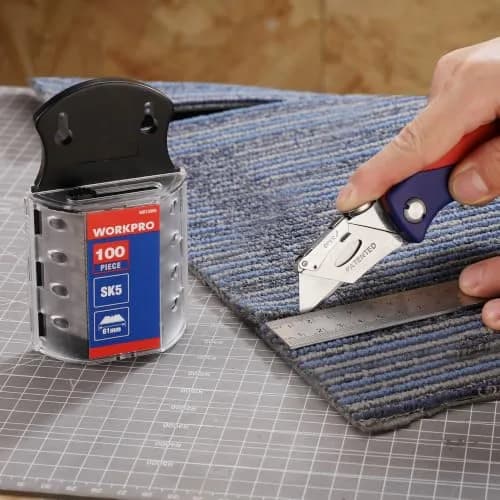 WORKPRO SK5 Steel Utility Knife Blades 100-Pack (61.5mm) | Heavy Duty Blades for Cardboard, Leather, Soft Metal thumbnail 7
