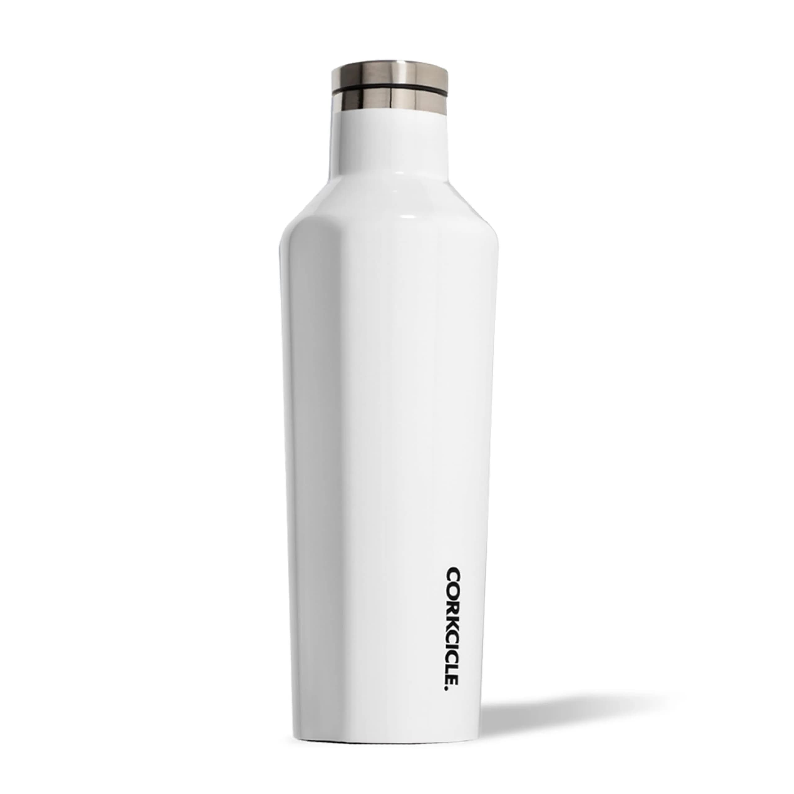 Corkcicle Classic Canteen 16 oz Triple Insulated Bottle, Gloss White | Keeps Drinks Cold 25 Hrs, Hot 12 Hrs