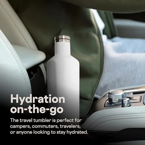 Corkcicle Classic Canteen 16 oz Triple Insulated Bottle, Gloss White | Keeps Drinks Cold 25 Hrs, Hot 12 Hrs thumbnail 6
