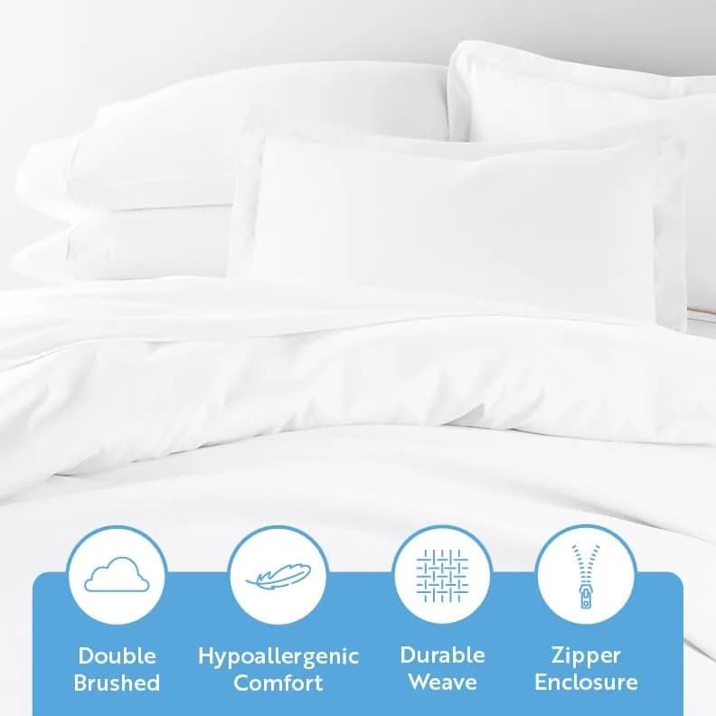 Linen Market Duvet Cover Queen Size 90"x94" Ultra Soft Microfiber | Durable & Soft Brushed Microfiber thumbnail 4
