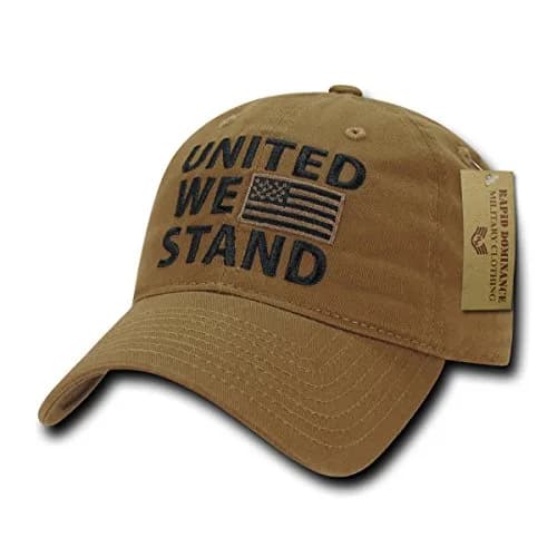 Rapid Dominance Relaxed Graphic Cap, Coyote | Adjustable Dad Hat Cotton thumbnail 1
