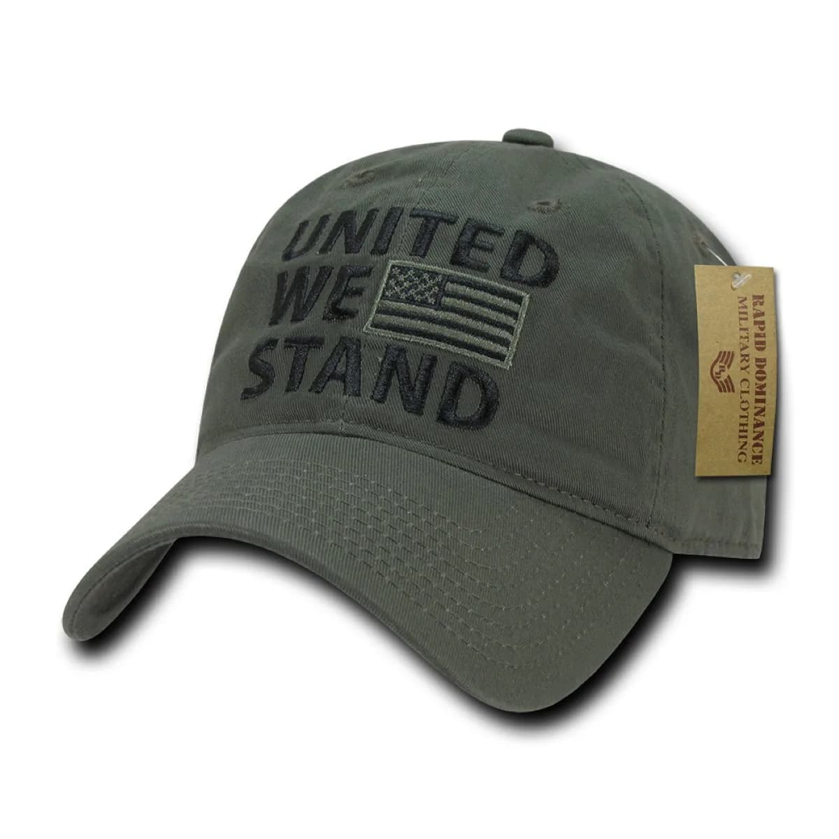 Rapid Dominance Relaxed Graphic Cap, Olive | Classic Dad Fit, Adjustable, Cotton - main product image