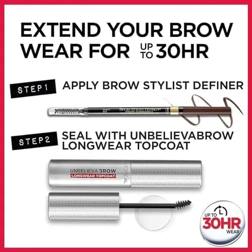 L'Oreal Paris Brow Stylist Definer Waterproof Eyebrow Pencil 0.003 oz | Ultra-Fine Mechanical & Retractable Brow Pencil for Precise, Natural-Looking Brows thumbnail 7