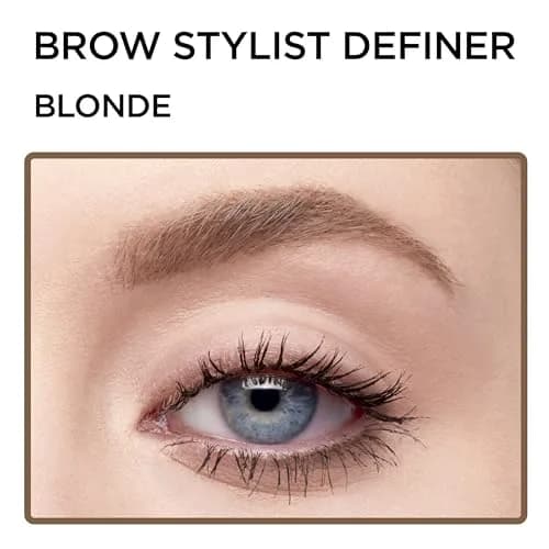 L'Oreal Paris Brow Stylist Definer Waterproof Eyebrow Pencil, Blonde | Ultra-Fine Mechanical Pencil thumbnail 4