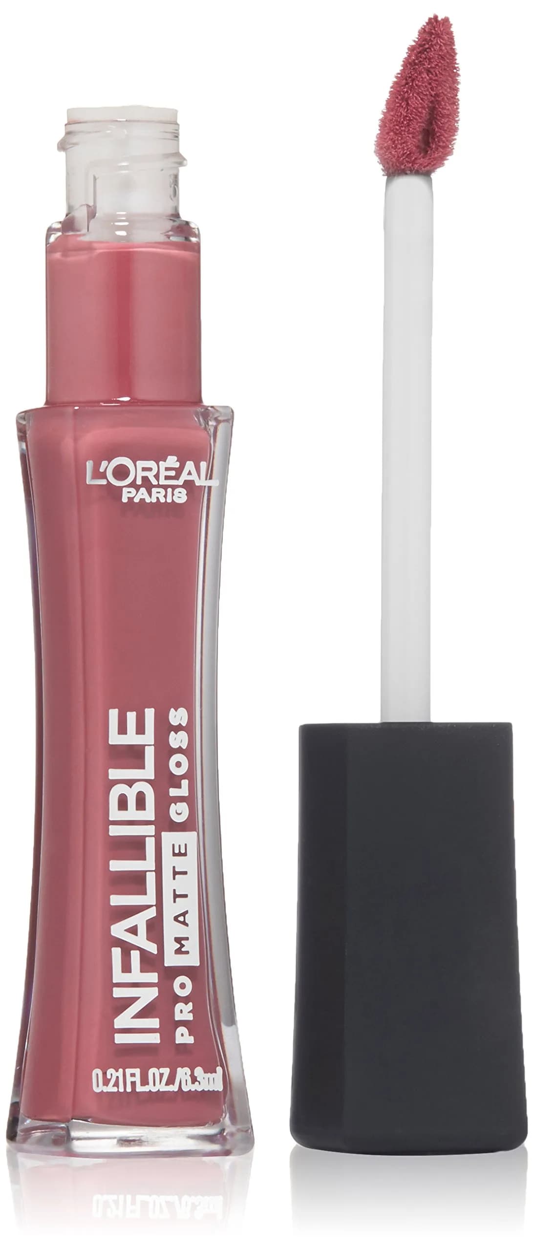 L'Oreal Paris Infallible Lip Pro Matte Gloss Aphrodite Kiss | Demi-Matte Liquid Lipstick 0.21 Fl Oz — Blushing Ambition