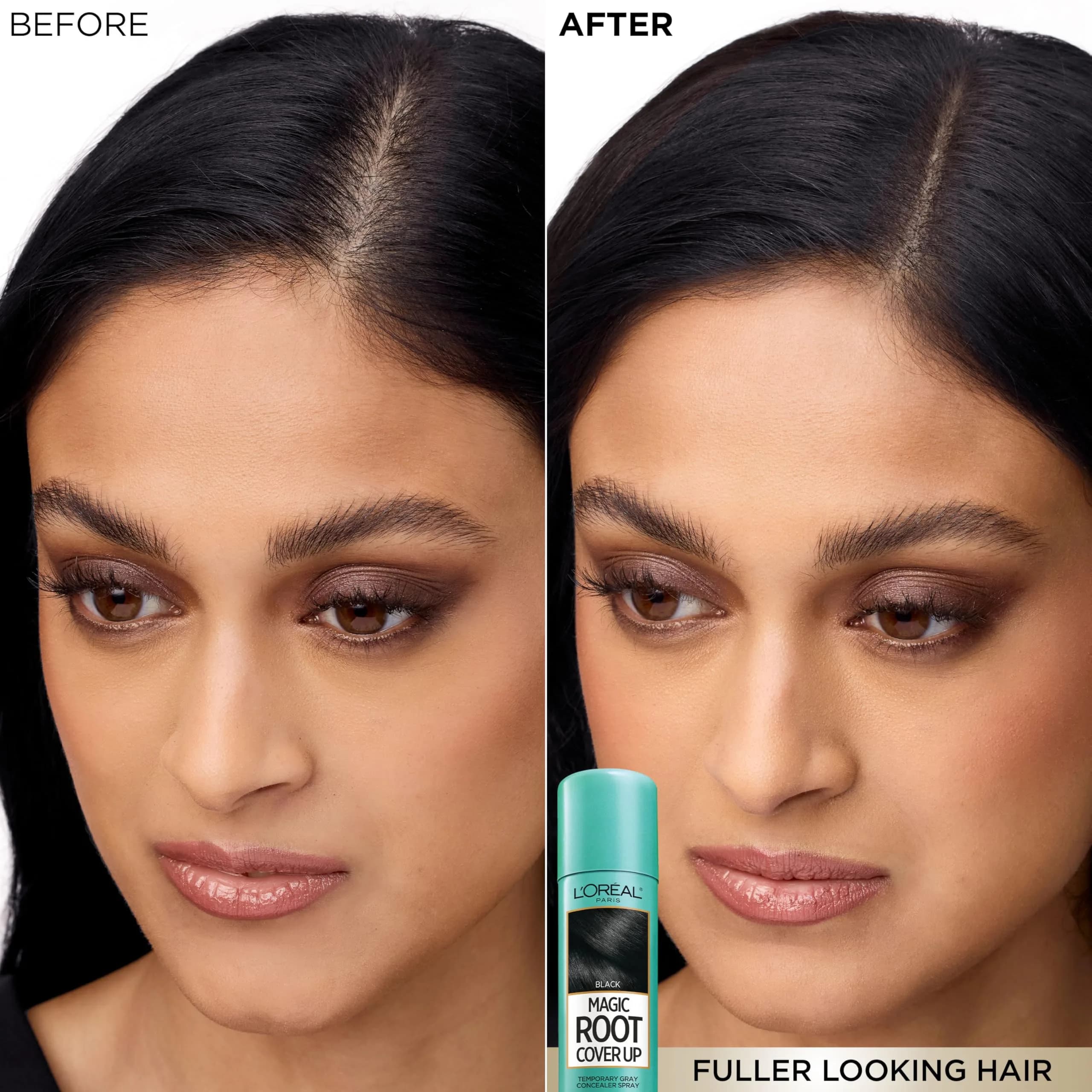 L'Oreal Paris Magic Root Cover Up Gray Hair Spray, Dark Brown, 2 oz (59 ml) | Ammonia-Free Temporary Root Concealer thumbnail 4