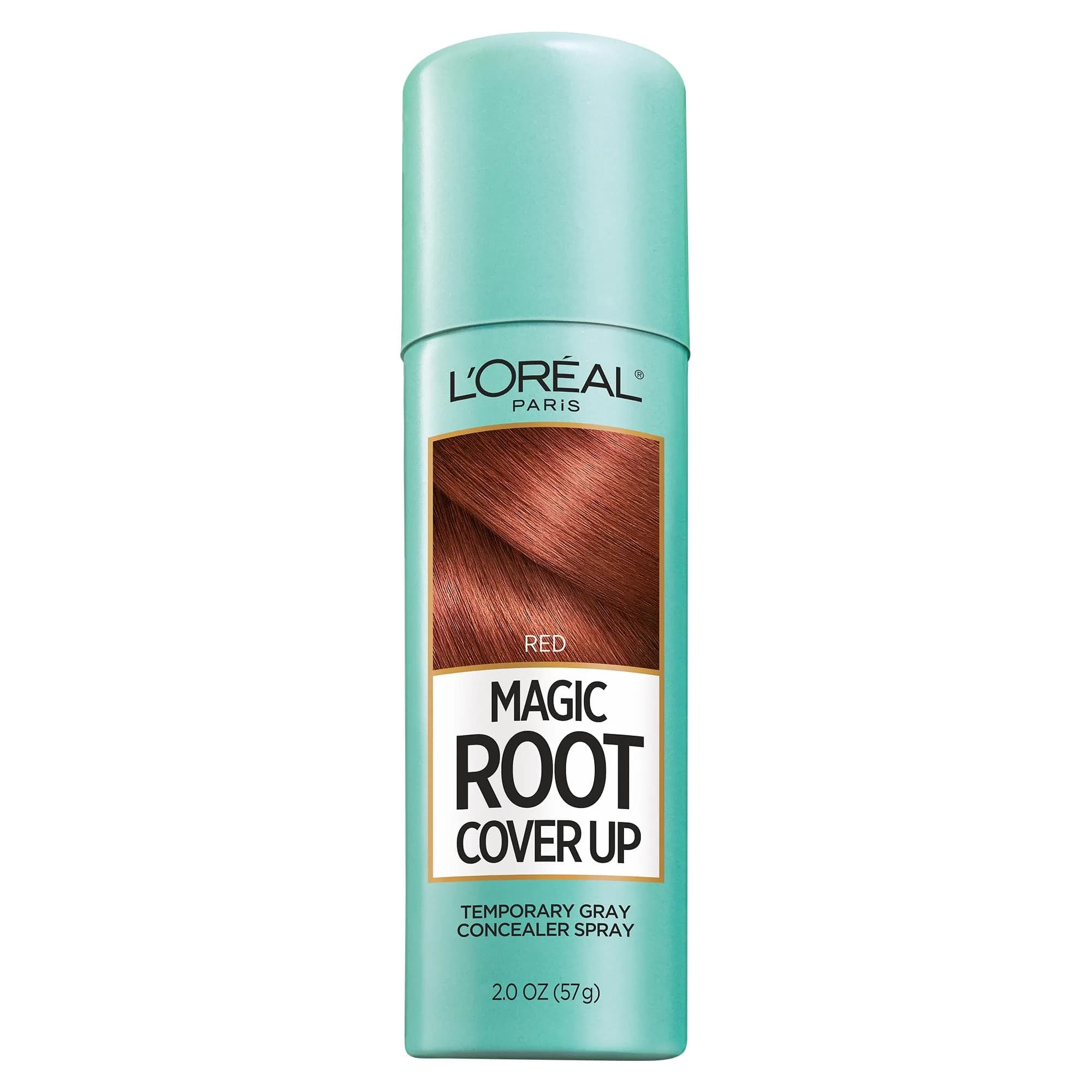 L'Oreal Paris Magic Root Cover Up Gray Hair Spray, Dark Brown, 2 oz (59 ml) | Ammonia-Free Temporary Root Concealer — Red
