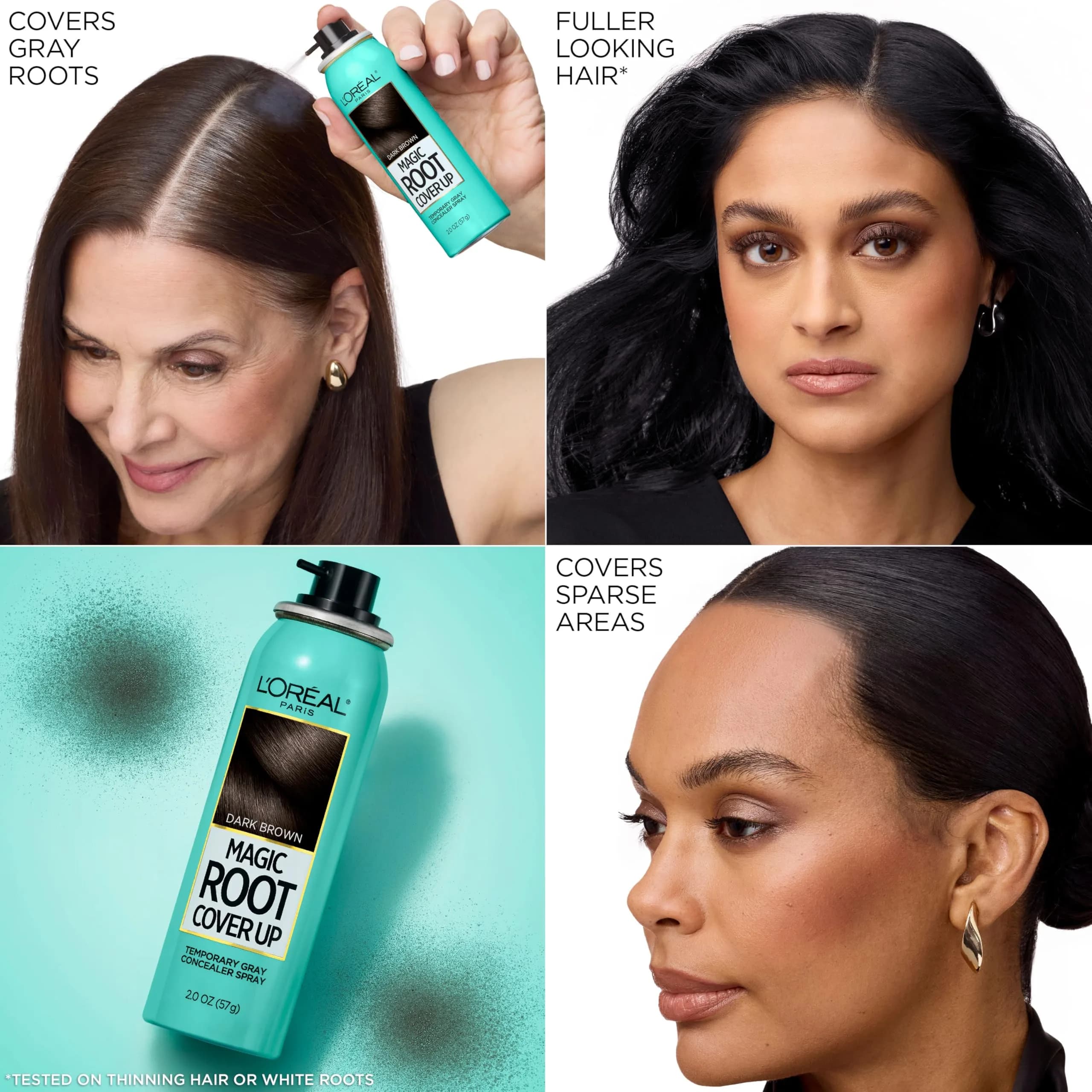L'Oreal Paris Magic Root Cover Up Spray - Vibrant Red, 2 Ounce (Single Can) | Temporary Gray Hair Concealer thumbnail 3