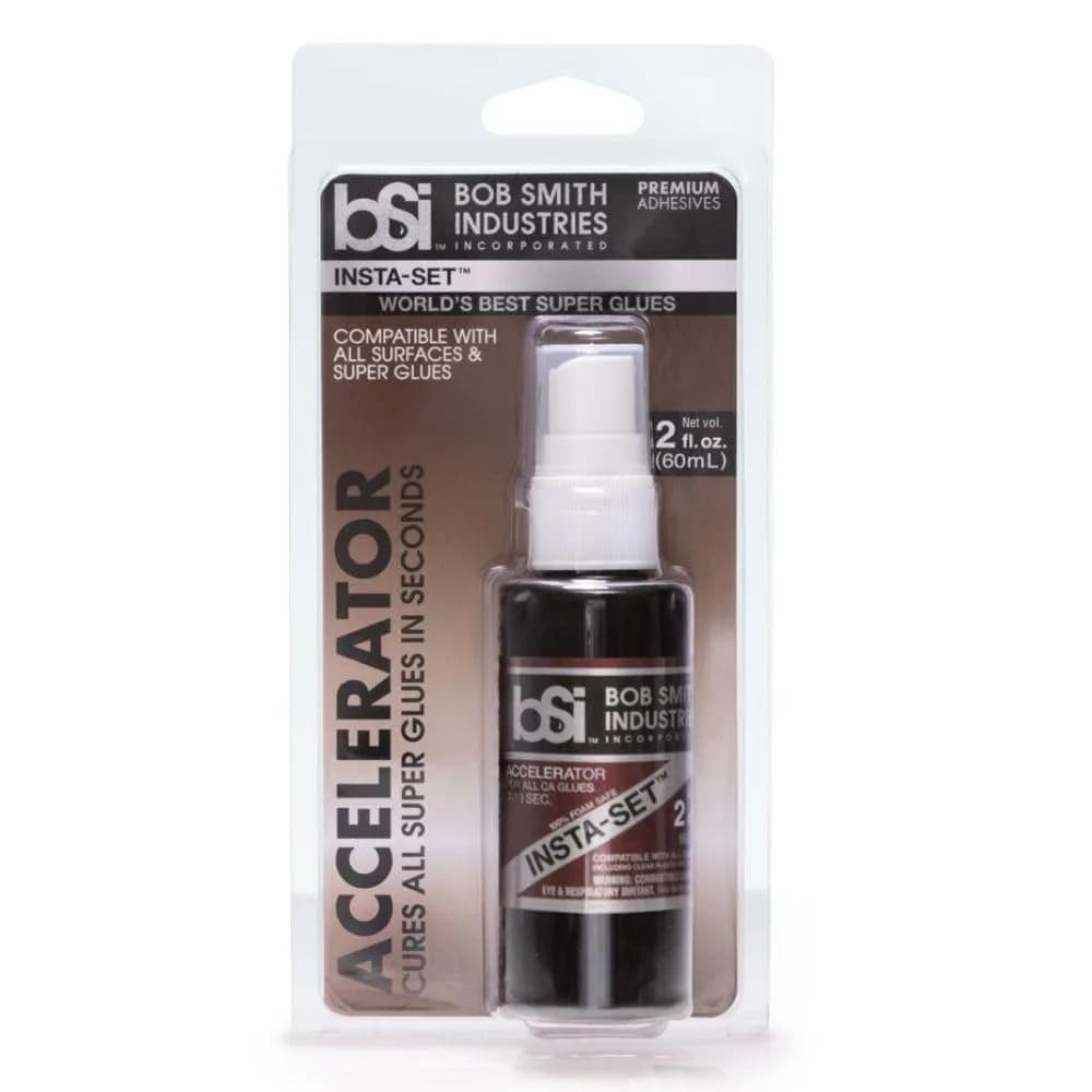 Bob Smith Industries Insta-Set Accelerator 60ml (2 fl oz) | Bonds Instantly on Most Surfaces — 2 fl oz