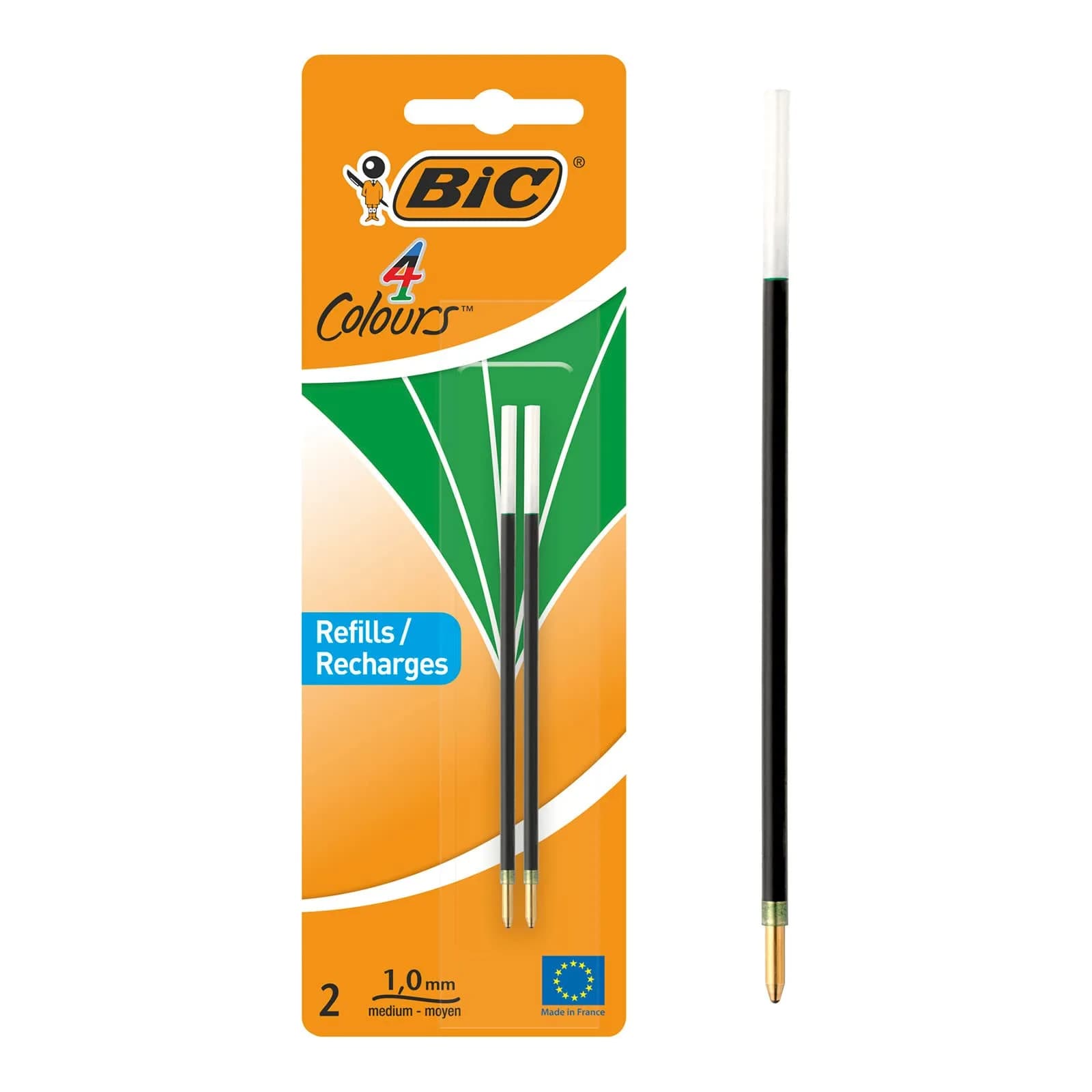 BIC Ballpoint Pen 4 Colours 2 Items Blue | 4 Ink Colours, 2 Pack, USA Import — Pack